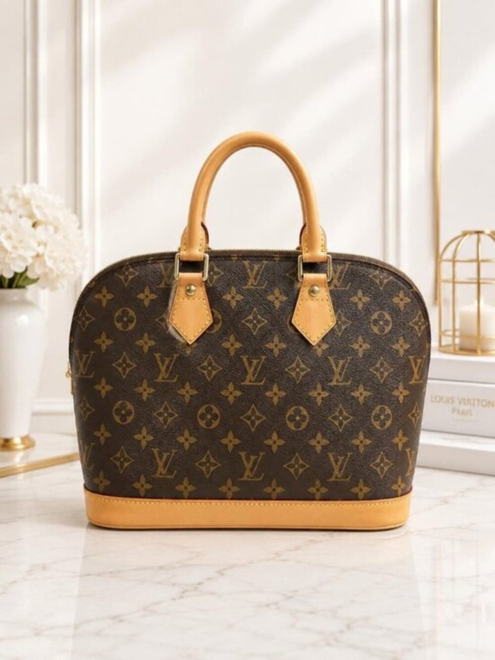 Authentic Louis Vuitton Vintage Monogram Alma Handbag